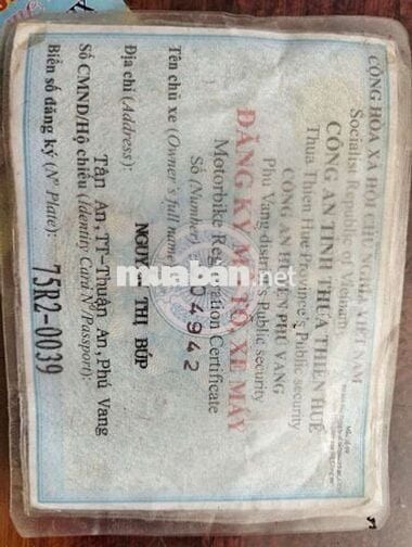 Thanh lý xe Sirtus 2010