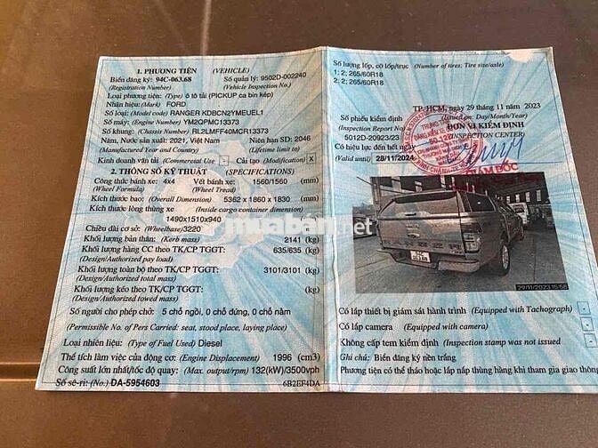 ford ranger limited 2021 cọp