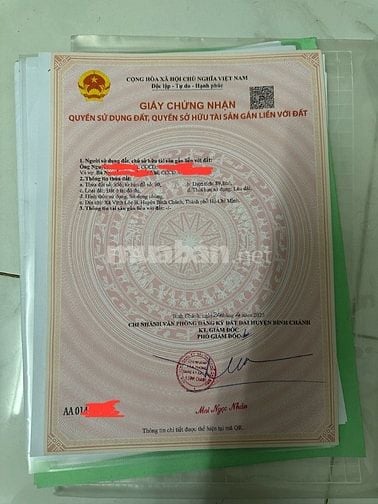 Chính chủ Bán Đất 5x18 SHR, đường 8m, sát mặt tiền 30m, gần UBND VLB