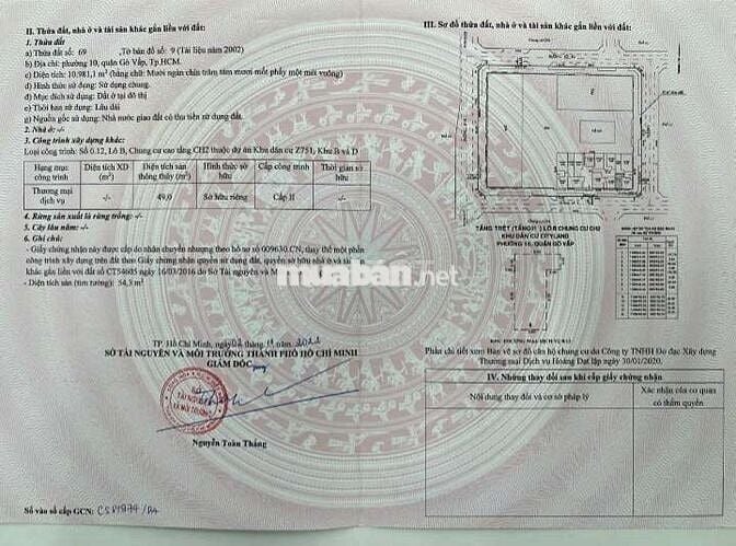 Chủ gửi bán gấp shophouse cityland Park hills Gò Vấp siêu phẩm chốt