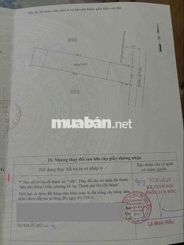 Đất 93m2 gần ngã tư chiêu liêu, phường Tân Đông hiệp, Tp Dĩ An