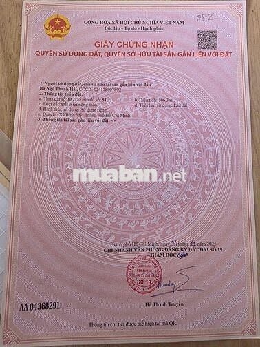 [ Bình Mỹ - Củ Chi ] Góc 2 mặt tiền 5x20 full thổ cư - Xây dựng hoàn c