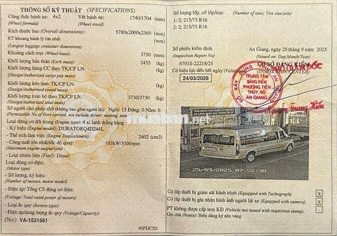 TRANSIT SVP 2018 KO DỊCH VỤ 175000KM BẢO HÀNH 1NAM