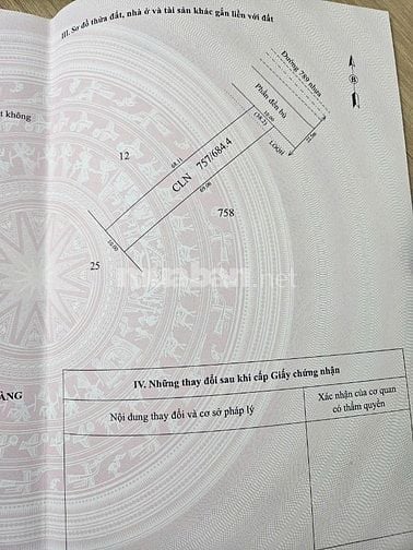 Bán lô đất 2 mặt tiền đường