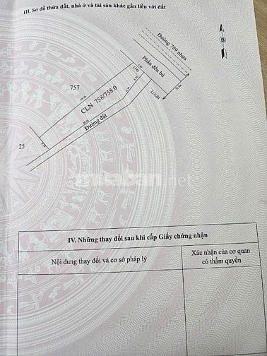 Bán lô đất 2 mặt tiền đường