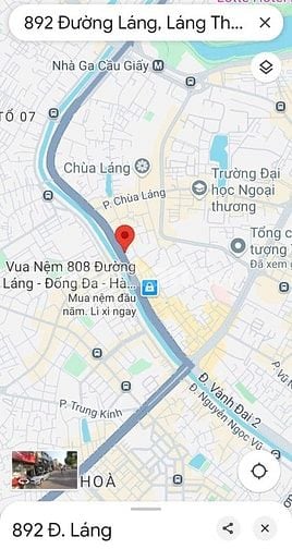 Cửa hàng 20m2 tại số 892 đường Láng - Đống Đa