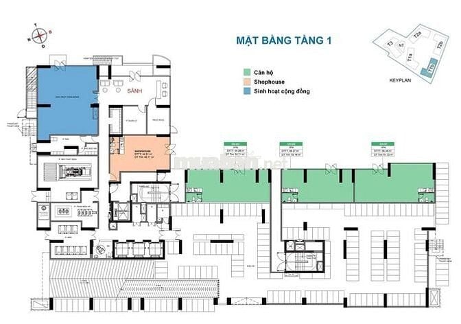 suất nội bộ căn studio block t2b giá chỉ từ 1ty view nội khu tầng đẹp