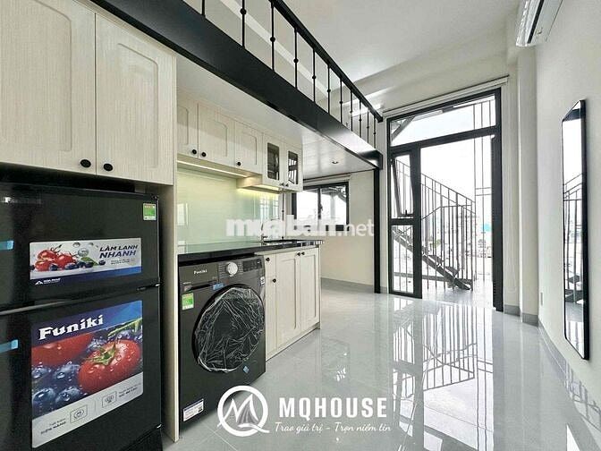 Duplex ban công, máy giặt riêng, full nội thất mới 100% ngay bốn xã