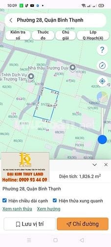 Bán 1,867m2 đất lúa.Thanh Đa.Bình Thạnh.12 triệu 1m2