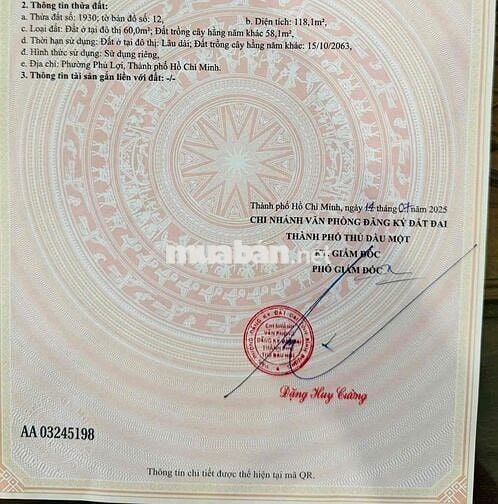 Đất nhánh hẻm 288 Huỳnh Văn Luỹ 5x24 Đường nhựa