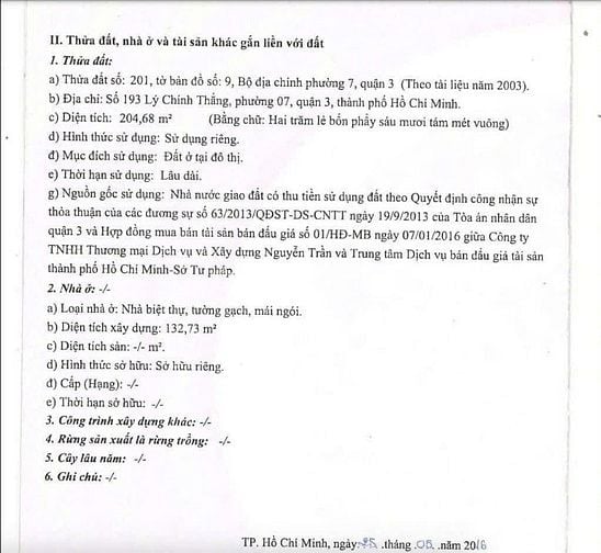 BÁN 211 M2 ĐẤT MẶT TIỀN 193 LÝ CHÍNH THẮNG, P. XUÂN HÒA, Q3 CỦ 240TR/M