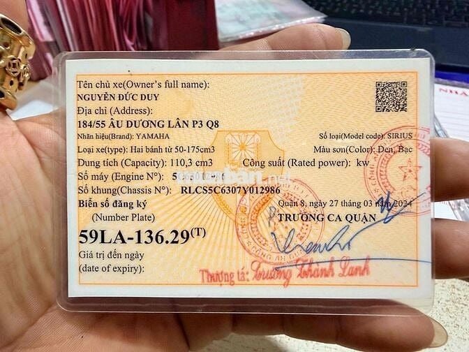 Cầm đồ thanh lý Sirius Thái đời đầu bstp bao tc