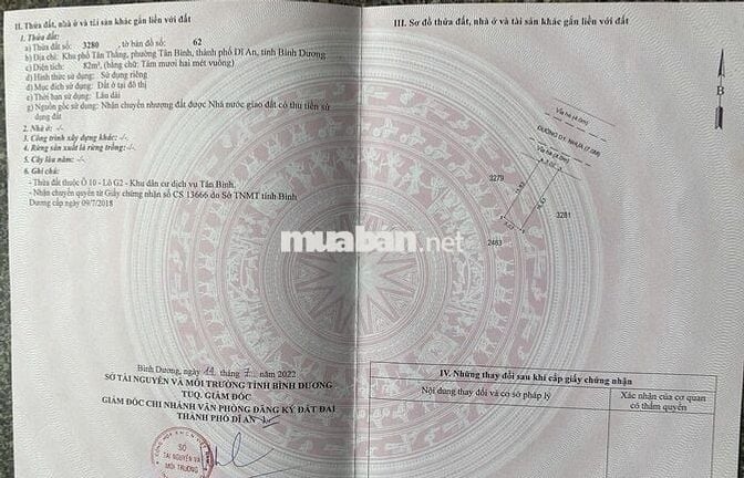 NGỘP HẠ GIÁ BÁN GẤ LÔ ĐẤT KHU DÂN CƯ BICOSI TÂN BÌNH DĨ AN