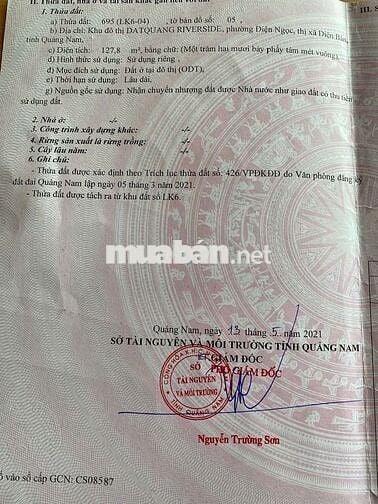 Bán nhanh lô đất địa thế khủng khu RiverSide gần biển Đà Nẵng