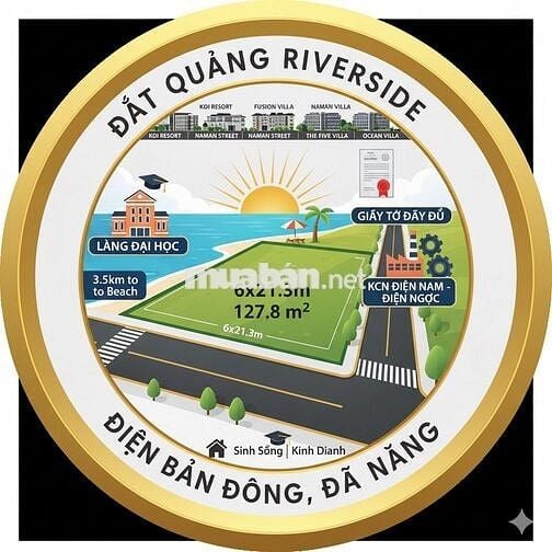 Bán nhanh lô đất địa thế khủng khu RiverSide gần biển Đà Nẵng