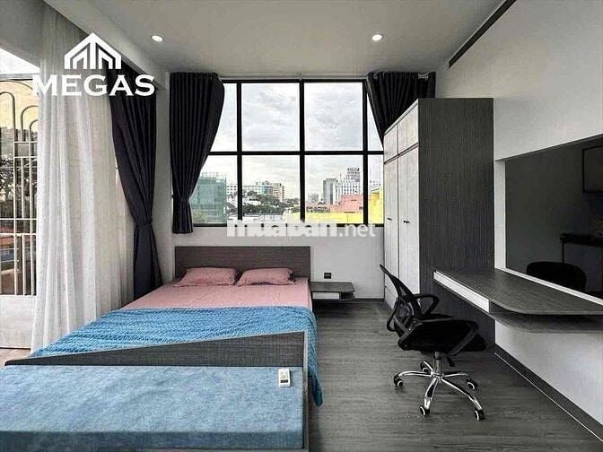 CHO THUÊ CHDV MỚI 100% 1PN BAN CÔNG MÁY GIẶT RIÊNG MT NGUYỄN VĂN CỪ