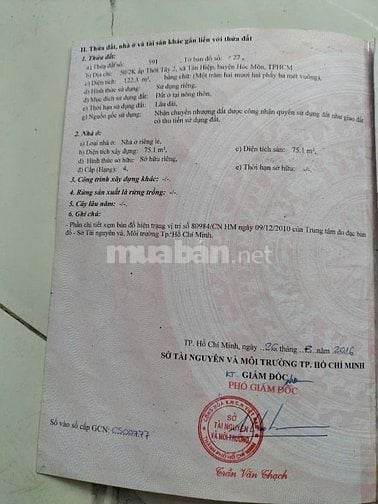 nhà bán bán sổ 122m2 tân hiệp hóc môn cũ