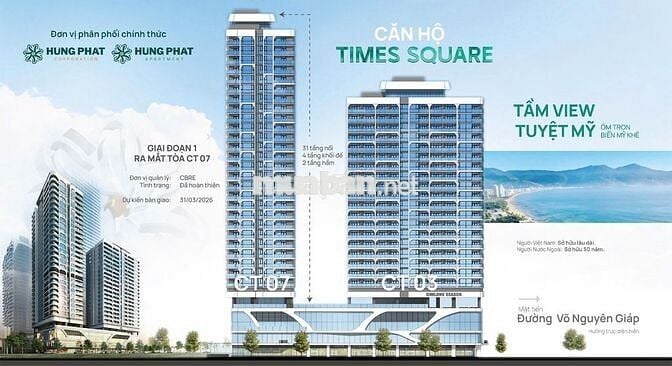 Time Square căn hộ biển Đà Nẵng trả trước 1 Tỷ (15%)