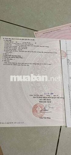 Chính chủ bán 55,5m vuông, 2 mặt hẻm xe hơi, Linh Xuân,Thủ Đức, HCM