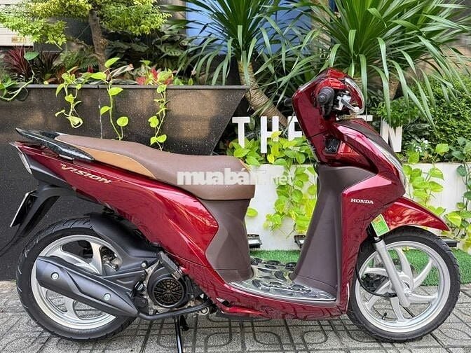 Honda Vision 2021 Màu Đỏ Smartkey Zin - Bao Check