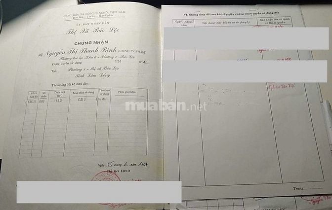 Bán nhà Khu Hà Giang TP Bảo Lộc