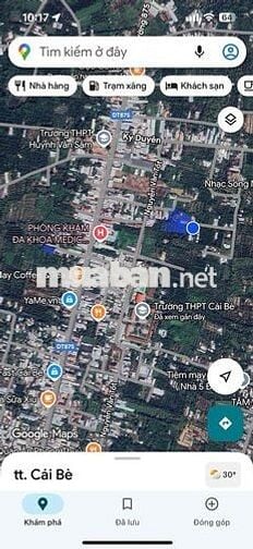 Nền 22x45m Khu 3 Thị Trấn Cái Bè