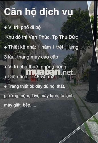 cho thuê nhà căn hộ dịch vụ -nội thất cao cấp
