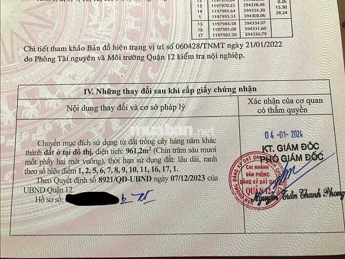 BÁN ĐẤT MẶT TIỀN SẴN SỔ FULL TIỆN ÍCH TRUNG TÂM TÂN THỚI NHẤT-Q12