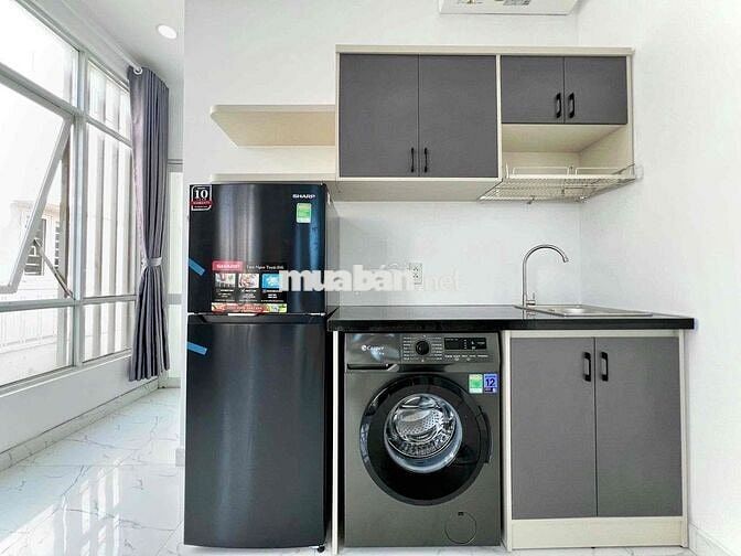 Căn Hộ Mới 100%Tách Bếp rộng 40m2 tại Nguyễn Gia Trí gần Hàng Xanh Q1