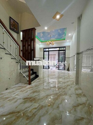 nhà 2,5x12m trệt 3 lầu 3pn 4wc sân thượng, hẻm xe hơi thông