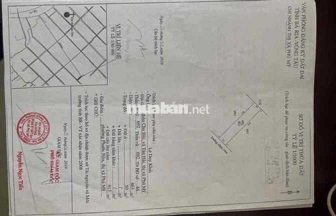 Gia đình xuất cảnh cần bán gấp nhà đất tại Phước Hoà, TX Phú Mỹ – BRVT