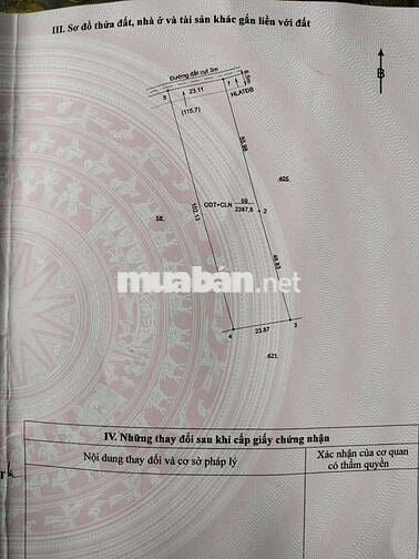 Đất Hòa Lợi gần DH602, dt 2.388m, tc 300m - giá 5.5 tỷ