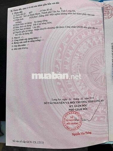 Bán đất HXH lợi bình nhơn, diện tích 17.5m x 52m #1020m2 full thổ