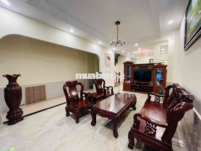 Nhà Mới Hẻm 6m LVT P9: 6x16m, 3 lầu, 5pn, 4wc, có Nội Thất