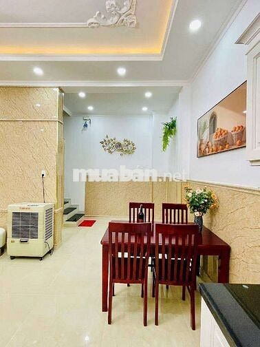 Nhà Xây Mới 4 Tầng Nội Thất Đẹp, Hẻm 4m, Gần CV Làng Hoa