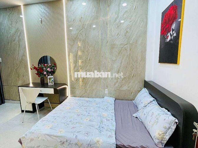 Nhà Xây Mới 4 Tầng Nội Thất Đẹp, Hẻm 4m, Gần CV Làng Hoa