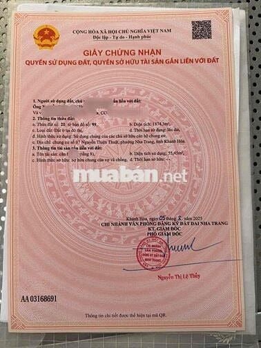 Bán chung cư 07 Nguyễn Thiện Thuật gần biển Nha Trang