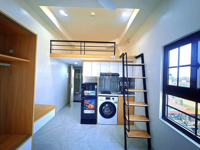 Bán nhà phố Kim Giang, ngõ ô tô tránh 90m2, 8 tầng MT 6,5m, 22P, 28 tỷ