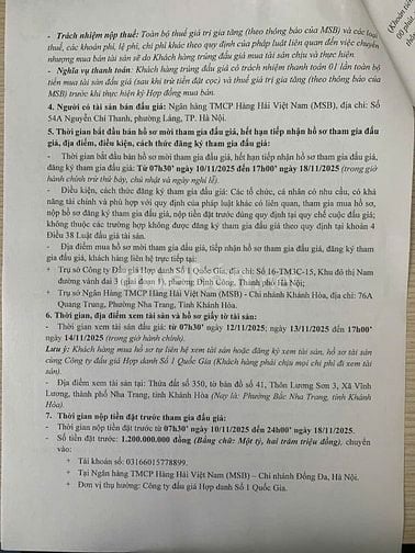 CÔNG TY ĐẤU GIÁ HỢP DANH SỐ 1 QUỐC GIA THÔNG BÁO BÁN ĐẤU GIÁ TÀI SẢN