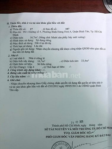 Nhà 1 lầu Hẻm 6m đường số 4 bhha Bình Tân giáp Tân Phú (hh40tr) 