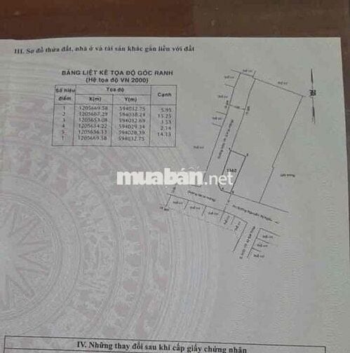 BÁN ĐẤT 2 MẶT TIỀN ĐẸP,ĐƯỜNG 7m ,CÁCH ĐƯỜNG NGUYỄN THỊ NGÂU CHỈ 50m