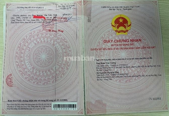 Bán lô đất giá rẻ 1,1 tỷ, 5x30 =150m2, 100m2 thổ cư, sổ hồng riêng