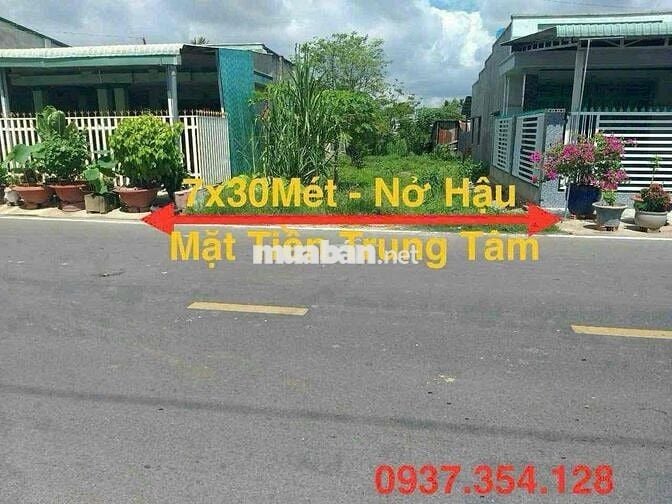 ĐẤT TRUNG TÂM 7x30Mét NỞ HẬU SỔ RIÊNG X.PHƯỚC THẠNH H.GÒ DẦU