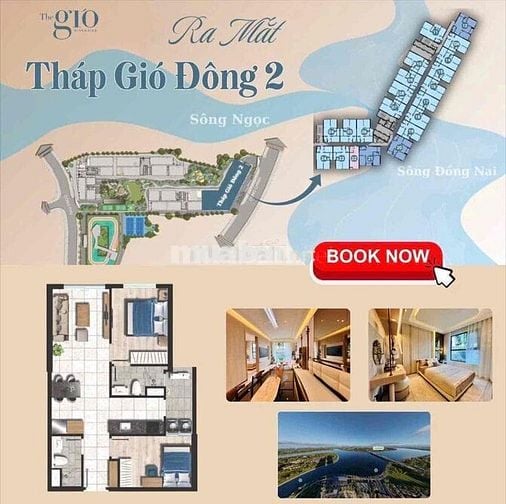 Căn hộ The Gió Riverside 65m2 2 PN The Gió Riverside giá tốt