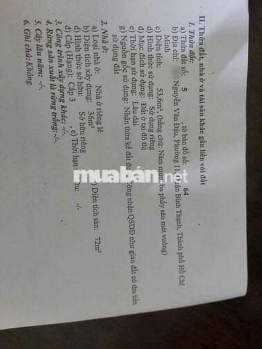 Bán nhà mặt tiền Nguyễn Văn Đậu ,Bình Thạnh khu kinh doanh sầm uất