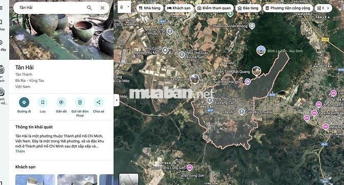 bán gấp lô đất 528m2 Tân Hải, TP.Phú Mỹ, Bà Rịa Vũng Tàu giá rẻ 2.8 tỷ