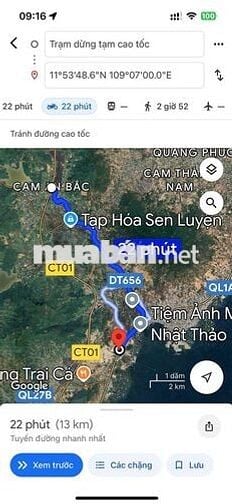 Đất nền Quốc lộ Cam Thịnh - Khánh Hoà - 13 tỉ
