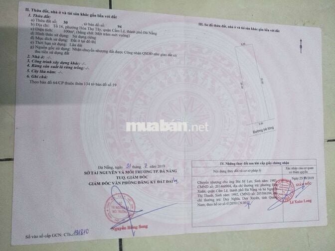 Cần bán đất kèm 4 phòng trọ ở hòa Thọ Tây