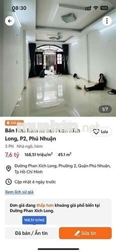 NHÀ MƠI HẺM XE TẢI 354/ PHAN VĂN TRỊ - DÀI 20m CÓ SÂN XE RỘNG RÃI