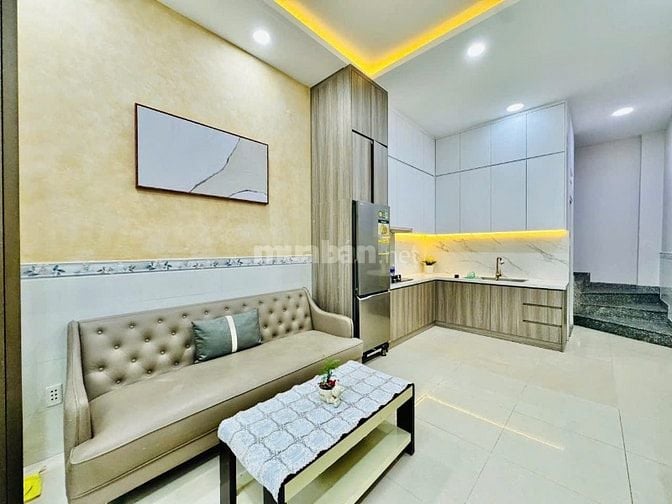 NHÀ ĐẸP ĐÚC 4 TẦNG HẺM XE HƠI BÌNH THẠNH 